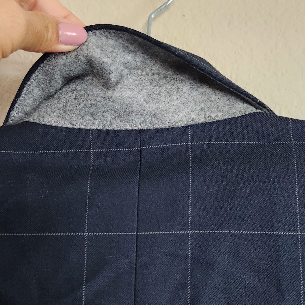 Banana Repulic Navy Paid Blazer Size 4 - Picture 6 of 8